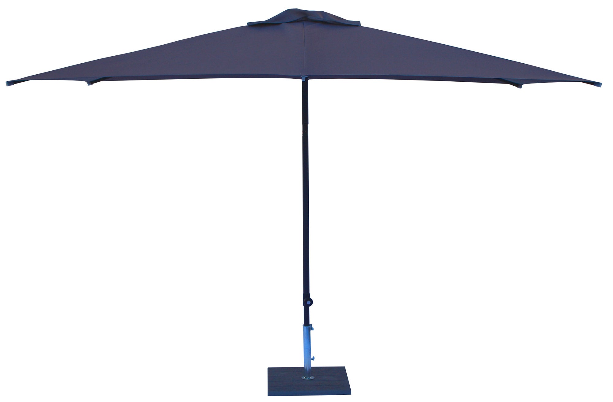 Ombrellone da Giardino 3x2 m Palo Ø38 mm in Alluminio Tessuto Poliestere Trend Antracite