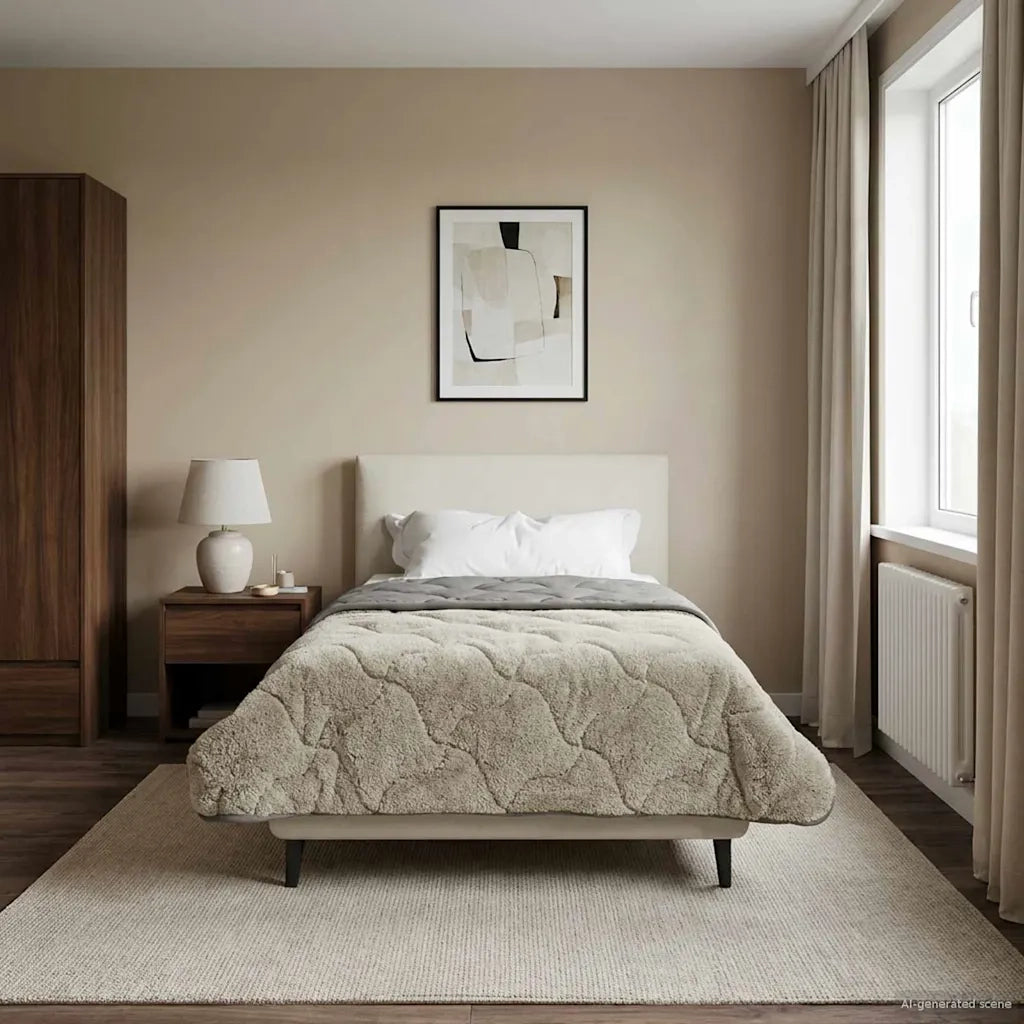 Duvet Invernale Trapuntato Grigio chiaro 155 x 220 cm 42026320