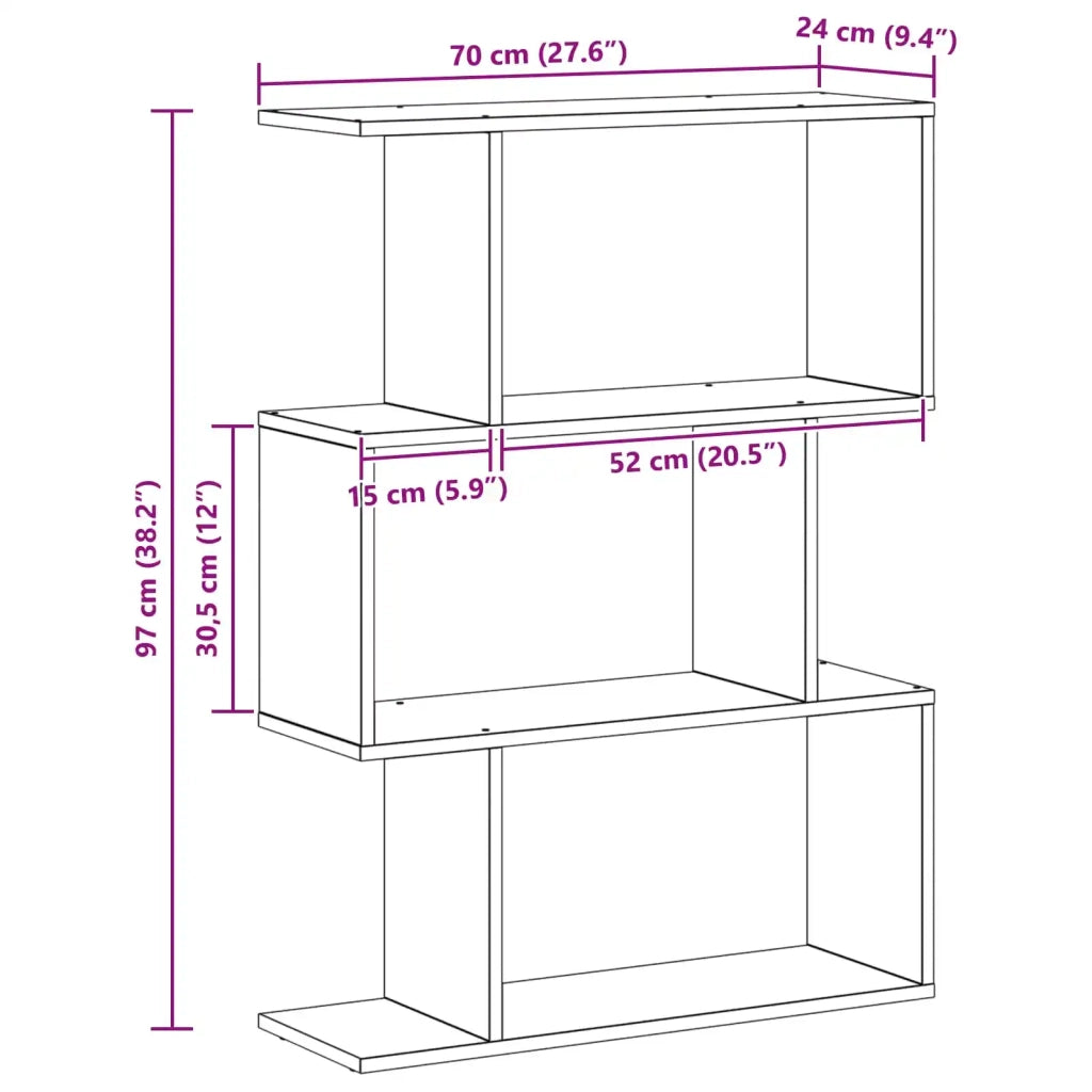 Armadio per Libri Rovere Nero 70 x 24 x 97 cm Legno multistrato 879671