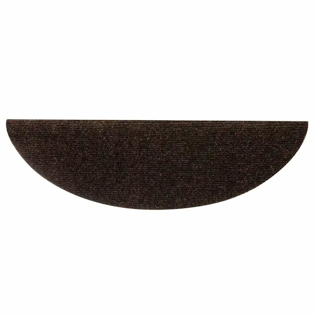 Tappetini per scale autoadesivi 20 pz 56x17x3 cm marrone semicircolari 3365674
