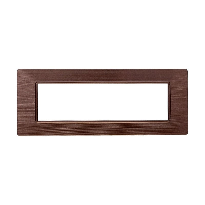 Placca Plastica Serie Starlight 7P Colore Bronzo Satinato Compatibile Con Vimar Plana