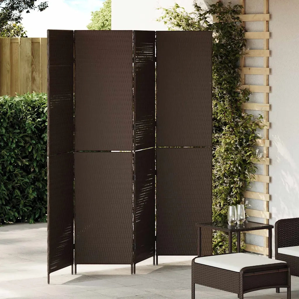 Divider per stanze | Paravento | Divisorio Ambienti Marrone 195 x 180 cm polyrattan