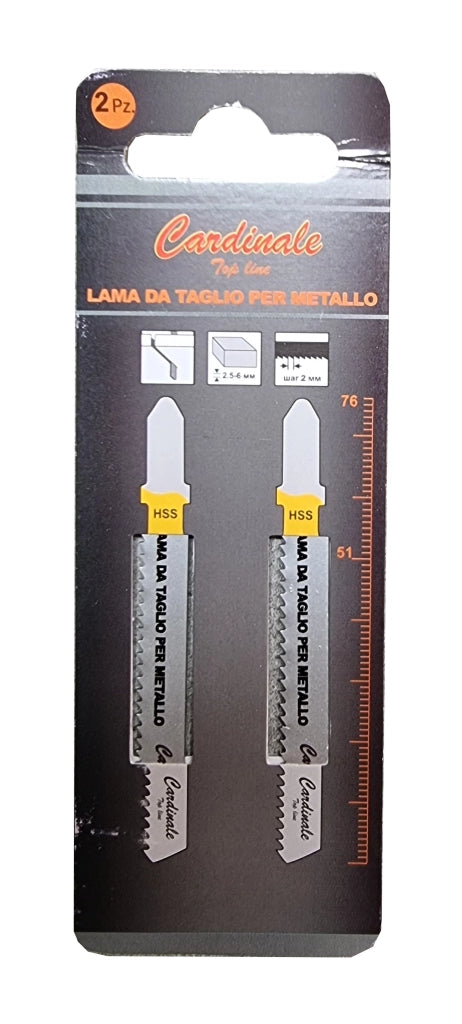 LAMA PER FERRO DI RICAMBIO PER SEGHETTO ALTERNATIVO CARDINALE  76 mm- conf. 2 pezzi - CARDINALE