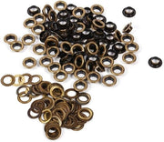 Set di 20 punte di occhi in acciaio per lavori di cuoio, DIY, decorazione e riparazione (12 mm, 20 set)