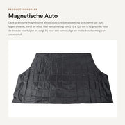 Scheletro di Protezione per Parabrisi 210x120cm - Fissaggio Magnetico - Nero - Protezione da Neve/Gelo - Alta Qualità - Servizio Orientato al Cliente - Protezione per Parabrisi Anteriore
