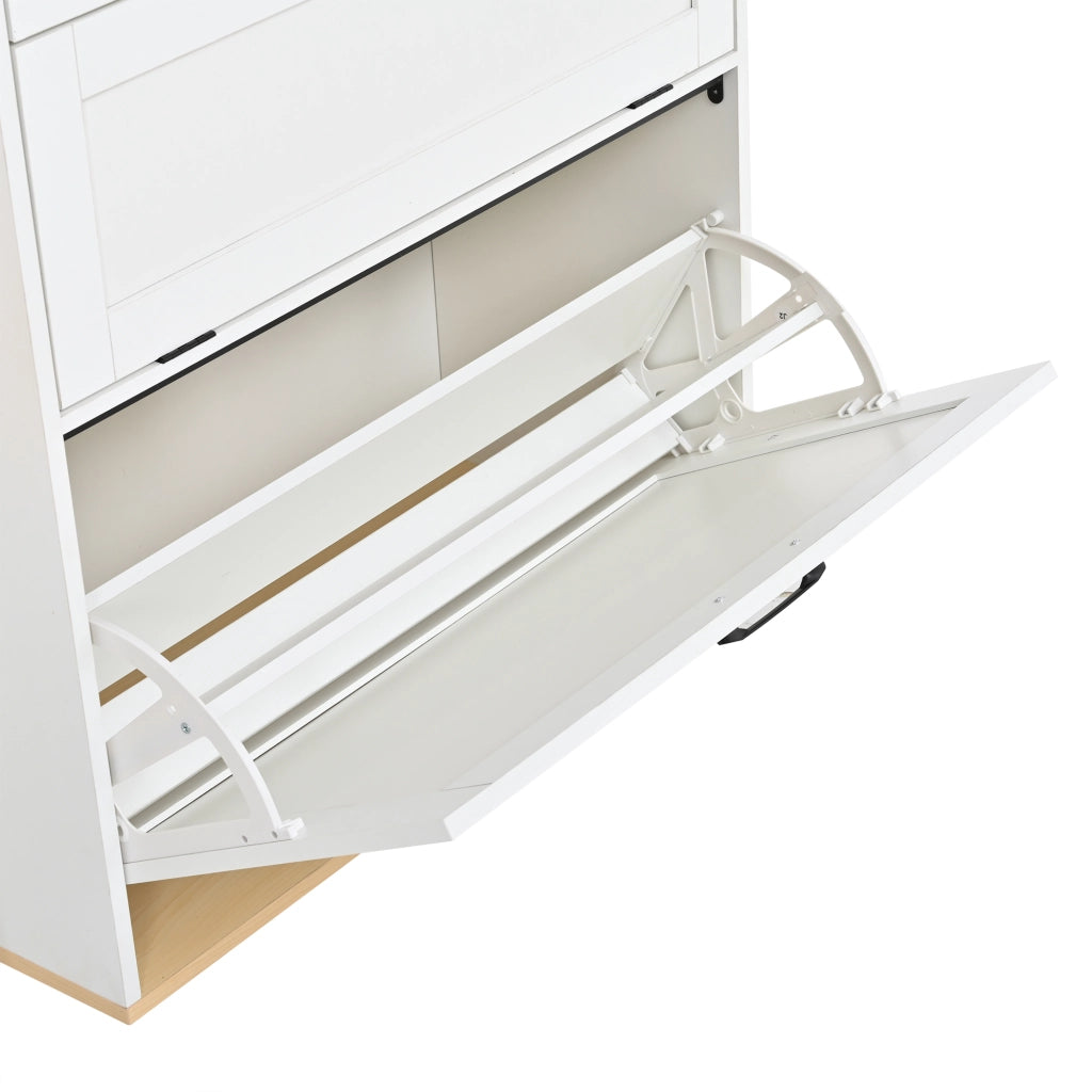 Mobile ingresso modulare con portascarpe; specchio e appendiabiti - per ingresso - 156x36x176 cm