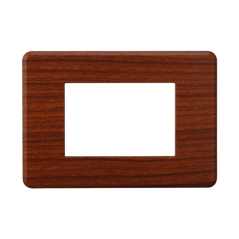 Placca Slim Sottile 3P Serie Moon Colore Radica Compatibile Con Bticino Axolute Air