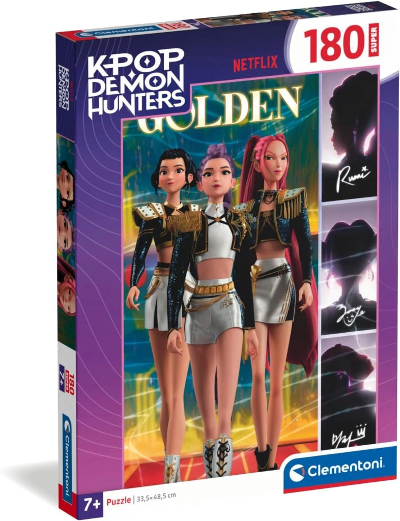 Puzzle per Bambini 180 Pezzi Super, Illustrazione con Personaggi della Serie K-pop Demon Hunters,  33,5x48,5 cm, Clement