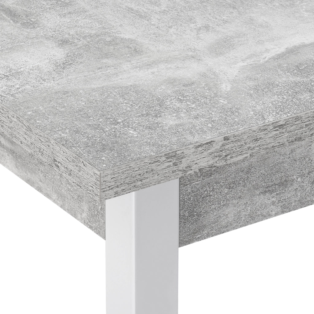 Tavolo da Pranzo Den Haag 120 x 60 cm Effetto Cemento / Bianco [en.casa]