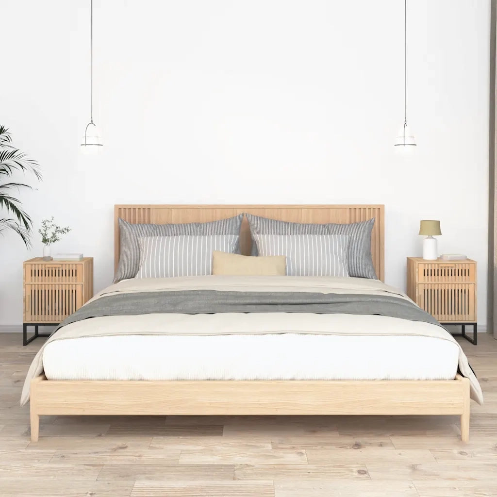 Comodini 2 pz-Set di 2 Tavolino da notte 40x30x55,5 cm Legno Multistrato e Ferro