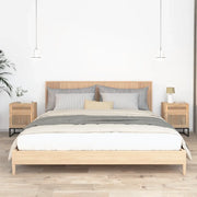 Comodini 2 pz-Set di 2 Tavolino da notte 40x30x55,5 cm Legno Multistrato e Ferro