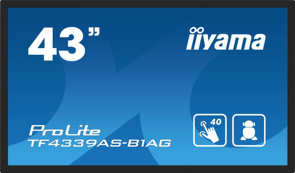 Iiyama tf4339as-b1ag visualizzatore di messaggi pannello piatto per segnaletica digitale 108 cm (42.5") led 500 cd/m² 4k ultra hd nero touch screen processore integrato android 24/7