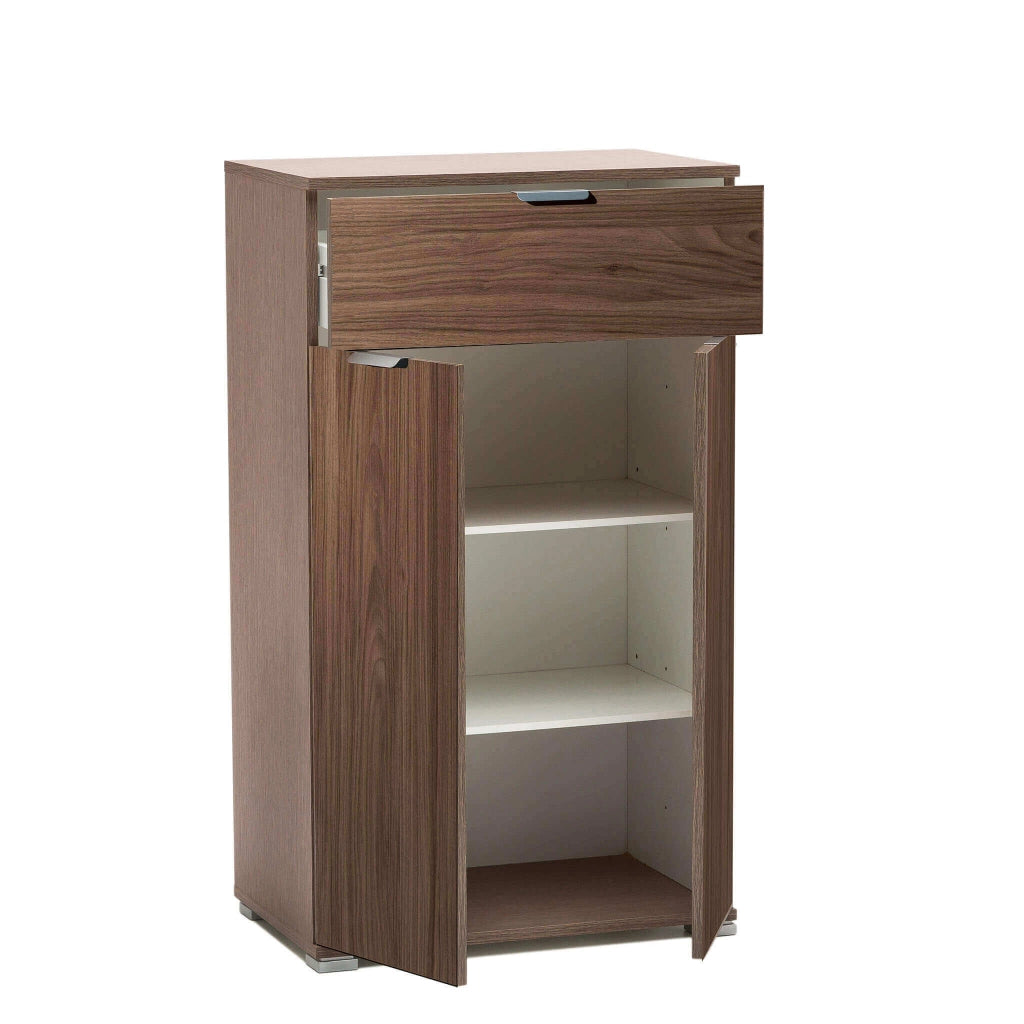 Armadietto da Bagno con due ante e un cassetto in Legno Composito cm 60x38x103 - SILAS