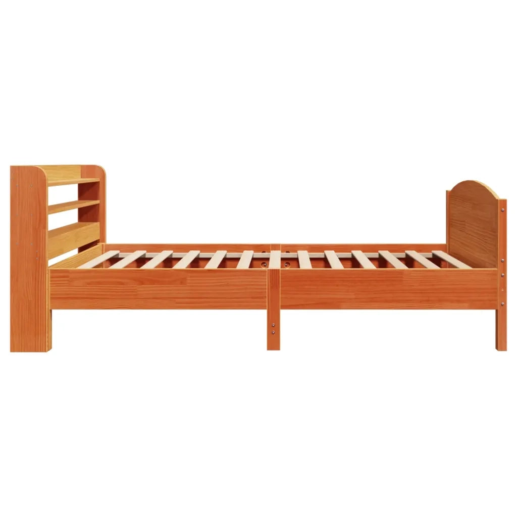 vidaXL Letto senza Materasso Marrone Cera 100x200 cm in Legno di Pino