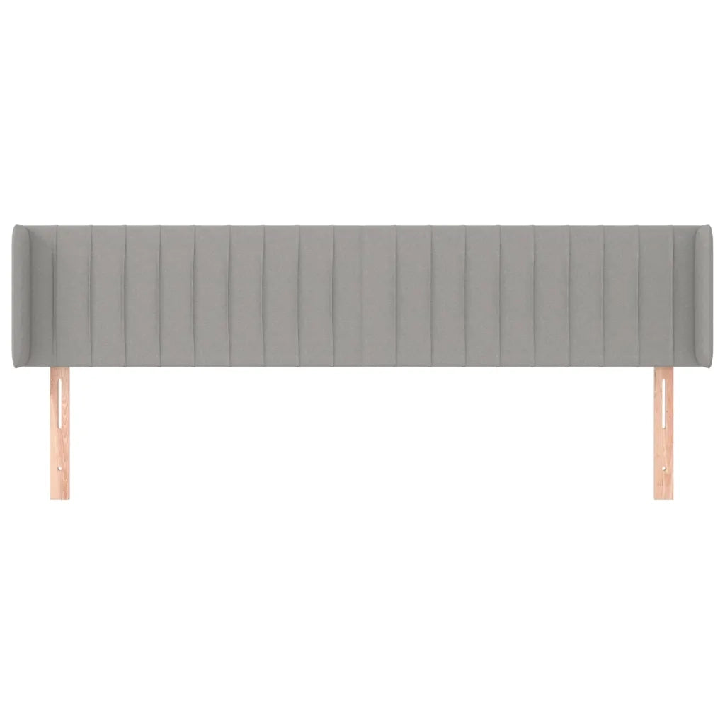 Testiera ad Orecchio Grigio Chiaro 163x16x78/88 cm in Tessuto cod mxl 45344