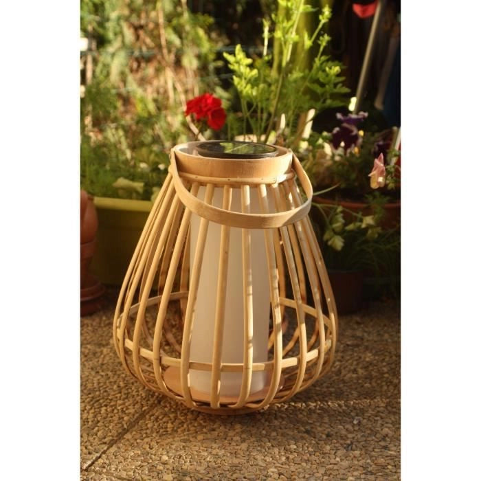 Lampada solare in bambù - Marta - Beige