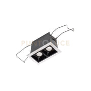 GFA1123C- FARETTO 2 LUCI A LED ANTIABBAGLIO 3000K 320LM 4W BIANCO DA INCASSO