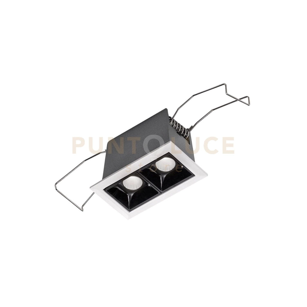 GFA1123C- FARETTO 2 LUCI A LED ANTIABBAGLIO 3000K 320LM 4W BIANCO DA INCASSO