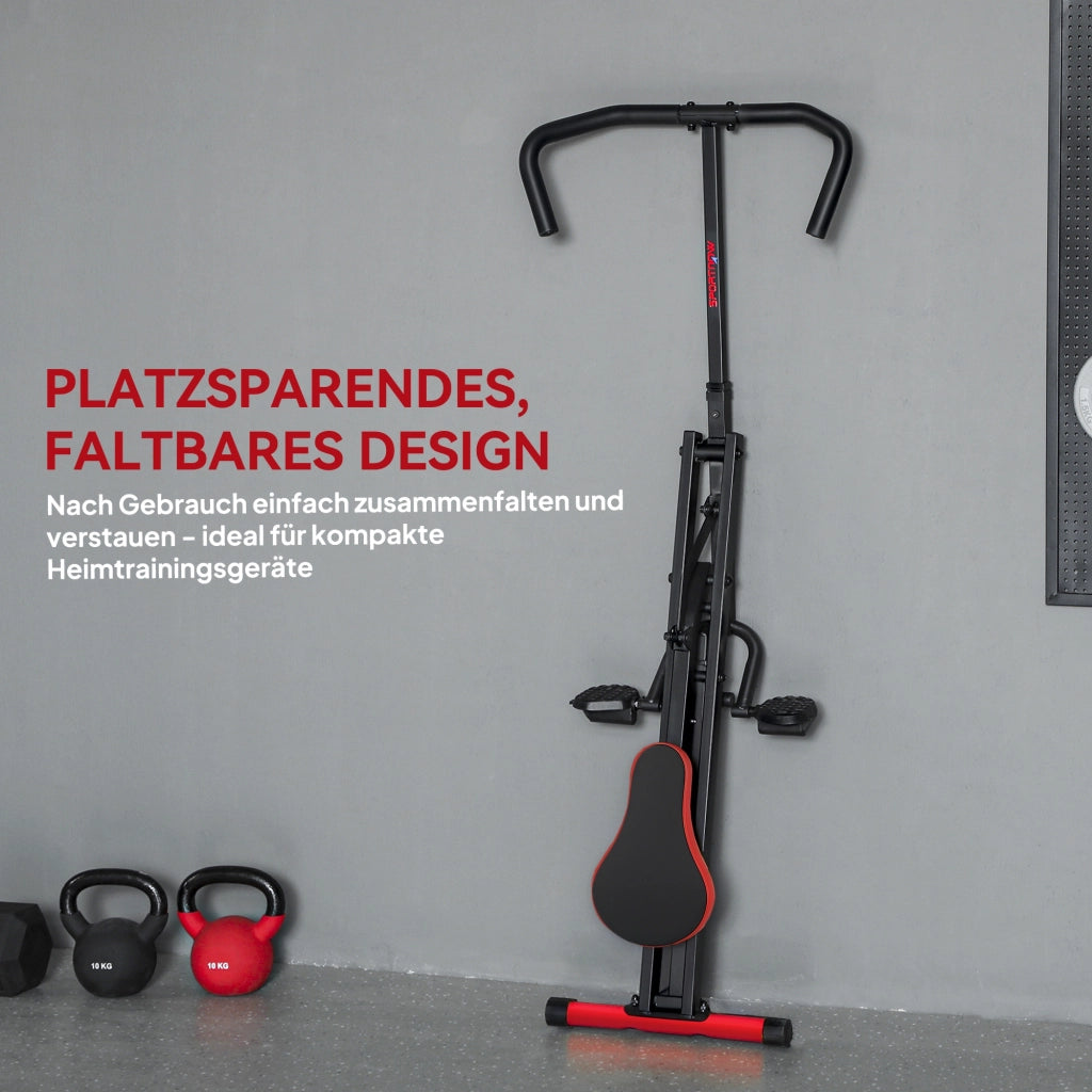 Bicicletta da esercizio pieghevole ¨C zephmum ¨C Rosso, metallo, regolabile