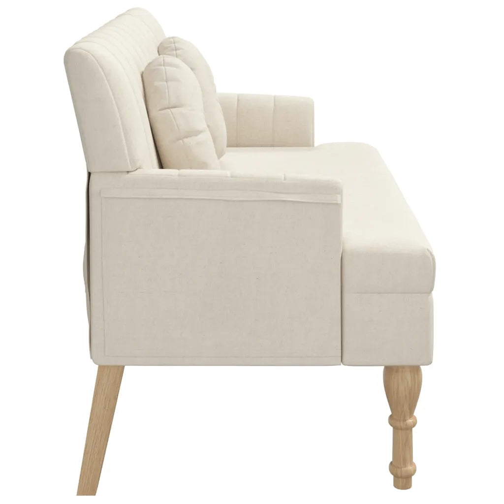 Panca con Cuscini 113x64,5x75,5 cm in Lino 372138