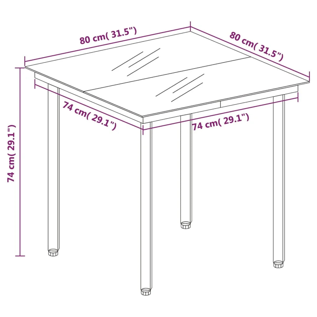 Set da pranzo da giardino per esterni 3 pezzi mobili grigio chiaro 02_0013625
