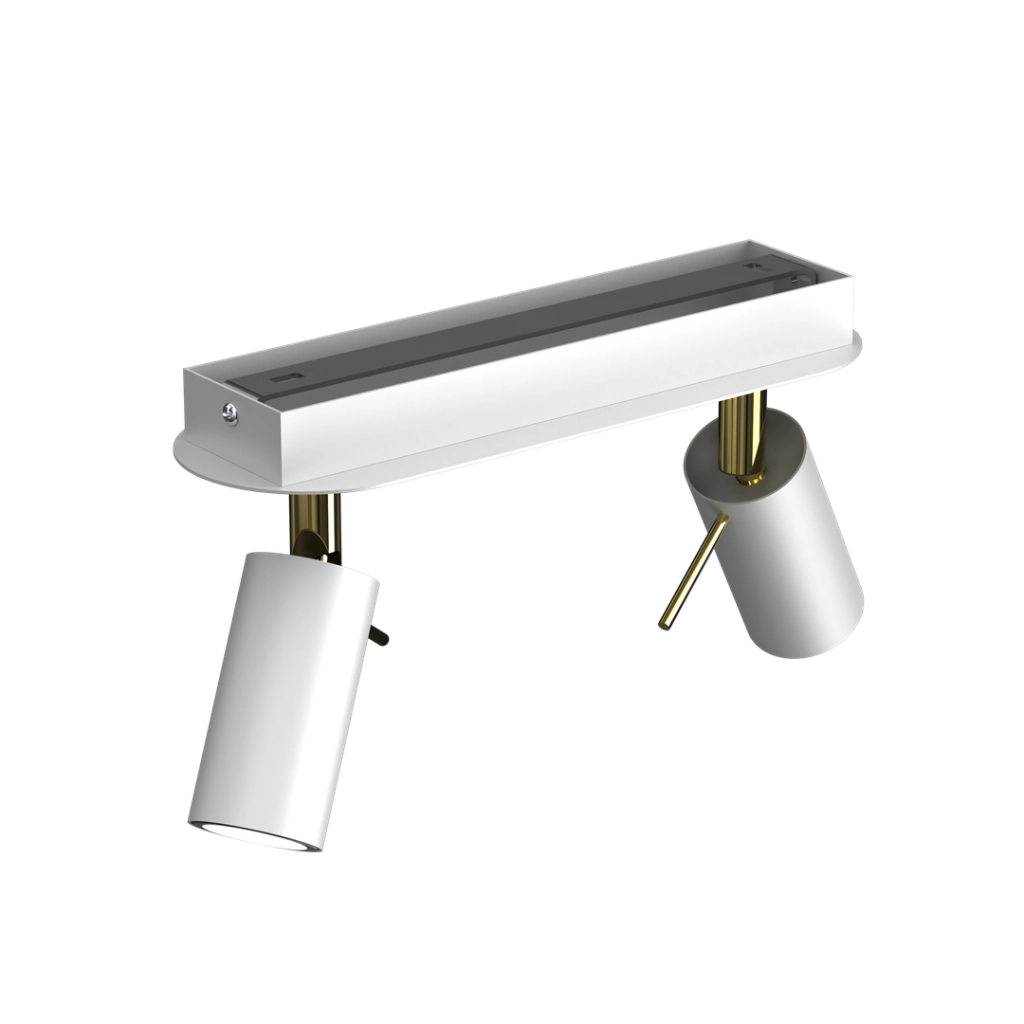 Plafoniera spot Milagro Preston bianco/oro 2xGU10 40W