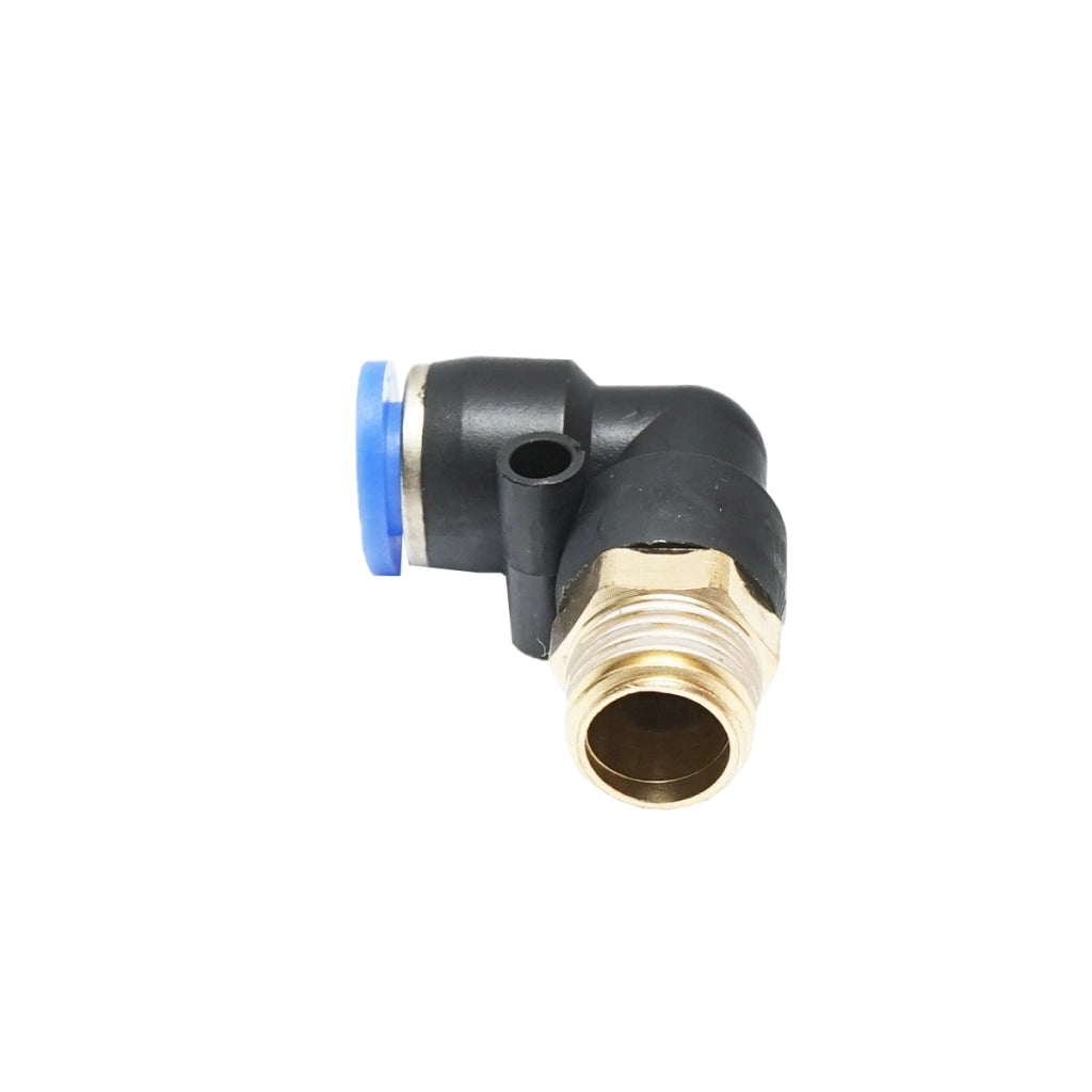 Gomito di riduzione rapida in plastica per tubo da 8 mm e filettatura metallica da 1/4