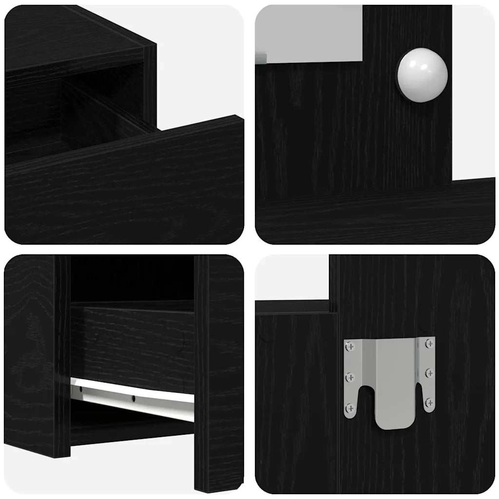 Toeletta | Tavolo da Trucco Nero 83 x 40 x 70 cm Legno multistrato