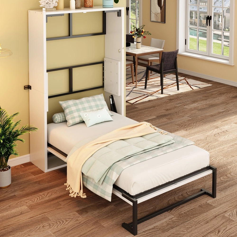 Letto a Ribalta Murphy con Struttura in Metallo e Legno 90x200 ¨C MINIMAL