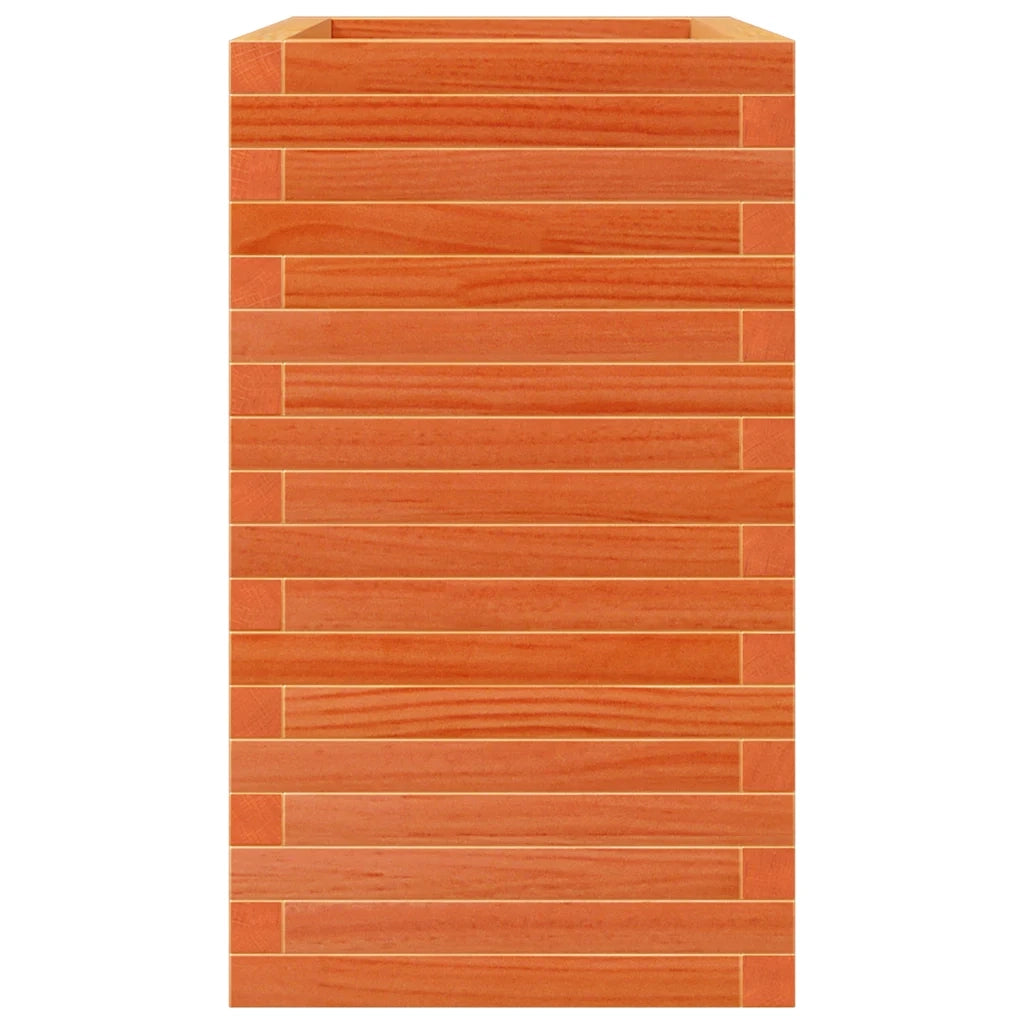 Fioriera Giardino-Vaso da Esterno-Contenitore per Piante Marrone Cera 70x40x68,5cm Legno Massello Pino