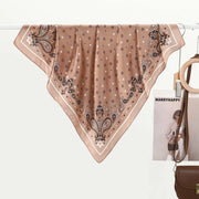 Foulard quadrato/piccolo in seta con classica stampa paisley francese