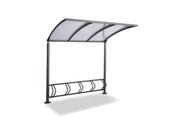 Portabici Cloud 603 Giochipark acciaio zincato tetto policarbonato cm225x175x234h - Grigio micaceo