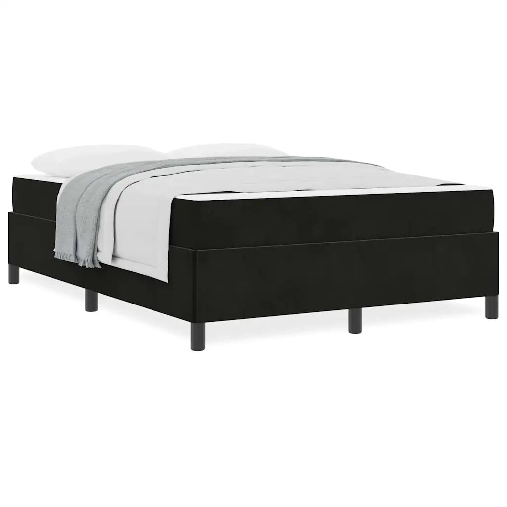 vidaXL Struttura del letto Nero e Bianco 140 x 200 cm Velluto