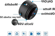 Mini-camera di sorveglianza con connessione Wi-Fi 1080P, microcamere nascoste con rilevamento movimento e controllo tramite app