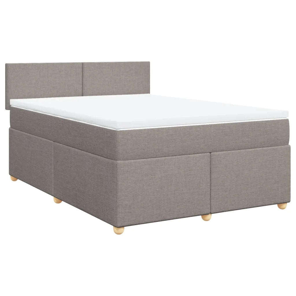 Giroletto a Molle con Materasso Tortora 140x200 cm in Tessuto 3289000
