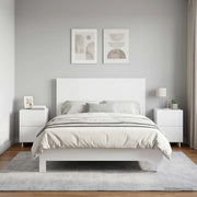 Armadio da Notte 2 pz Bianco Lucido 33,5 x 34,5 x 50 cm 8011396