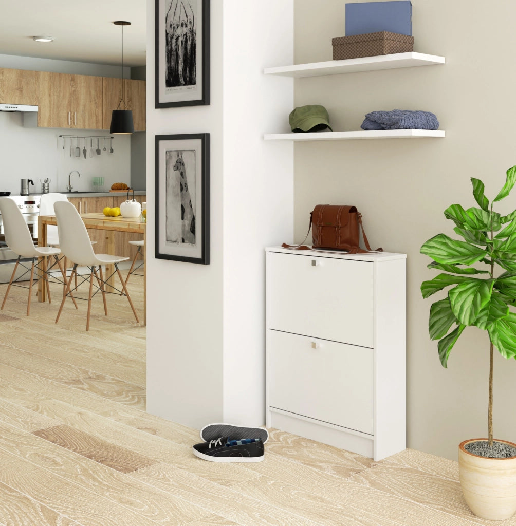 Scarpiera AKORD Bianco 60 cm 2 ante 60x20x80 cm