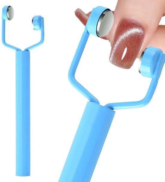 Accessorio per manicure e nail art a forma Y con effetto Cat Eye, magnetico, doppio capo, portatile.