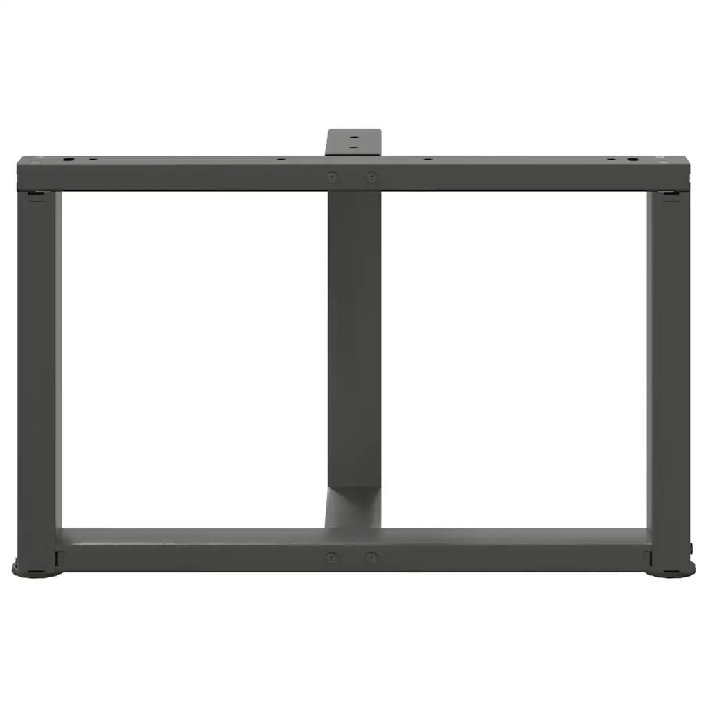 Gambe per Tavolino da CaffÃ¨ a Forma di T 2 pz Antracite 60x25x(42-43) cm Acciaio