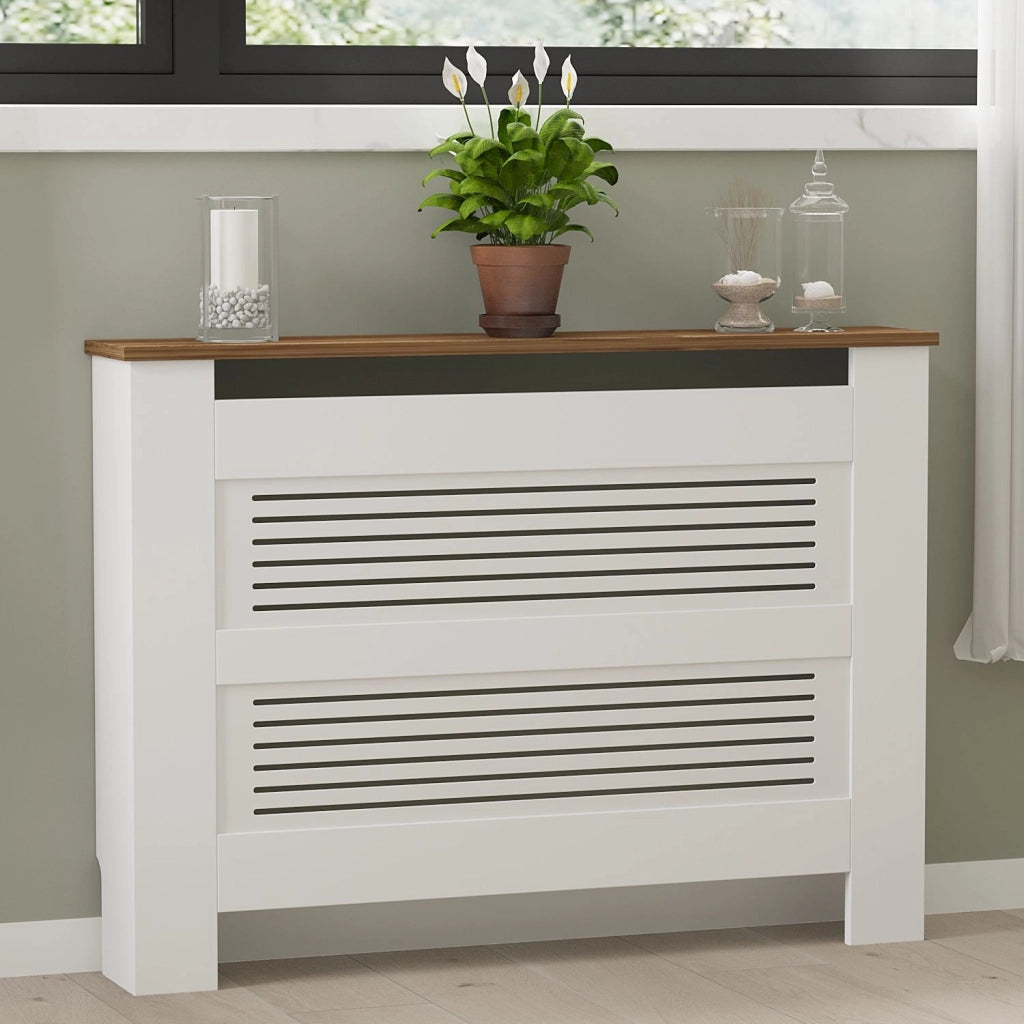 Armadio radiatore in legno "Termora" 112 x 19 x 82 cm - Noce