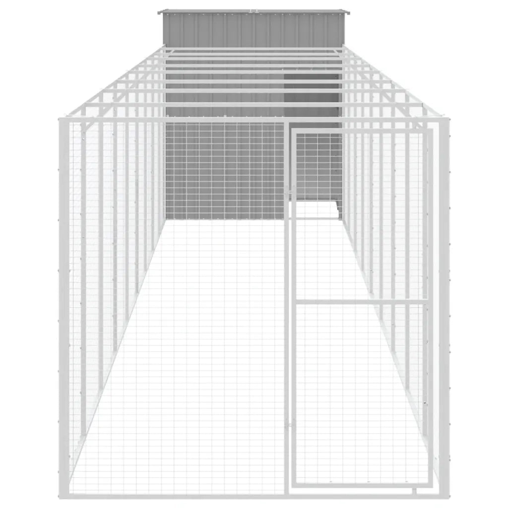 Casetta Cani Corsa Grigio Chiaro 165x1067x181cm Acciaio Zincatocod mxl 93783