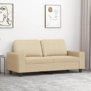 Divano a 2 Posti-Sofa 2 Posti Crema 140 cm in Tessuto 809014