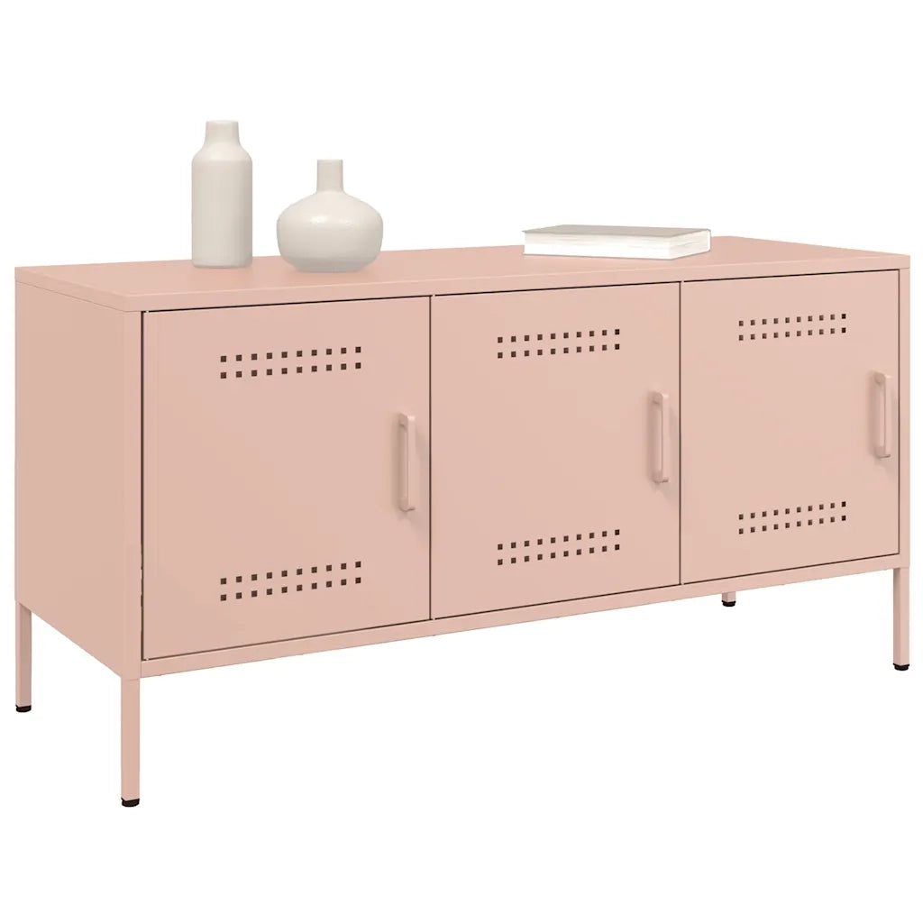 Mobile TV Rosa 100,5x39x50,5 cm in Acciaio 842947