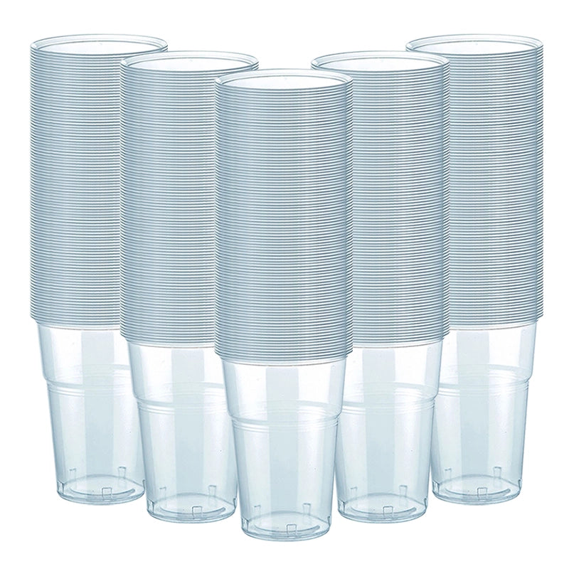 BIBO SET DA 500 BICCHIERI IN PLASTICA TRASPARENTE DA 200/250 CC