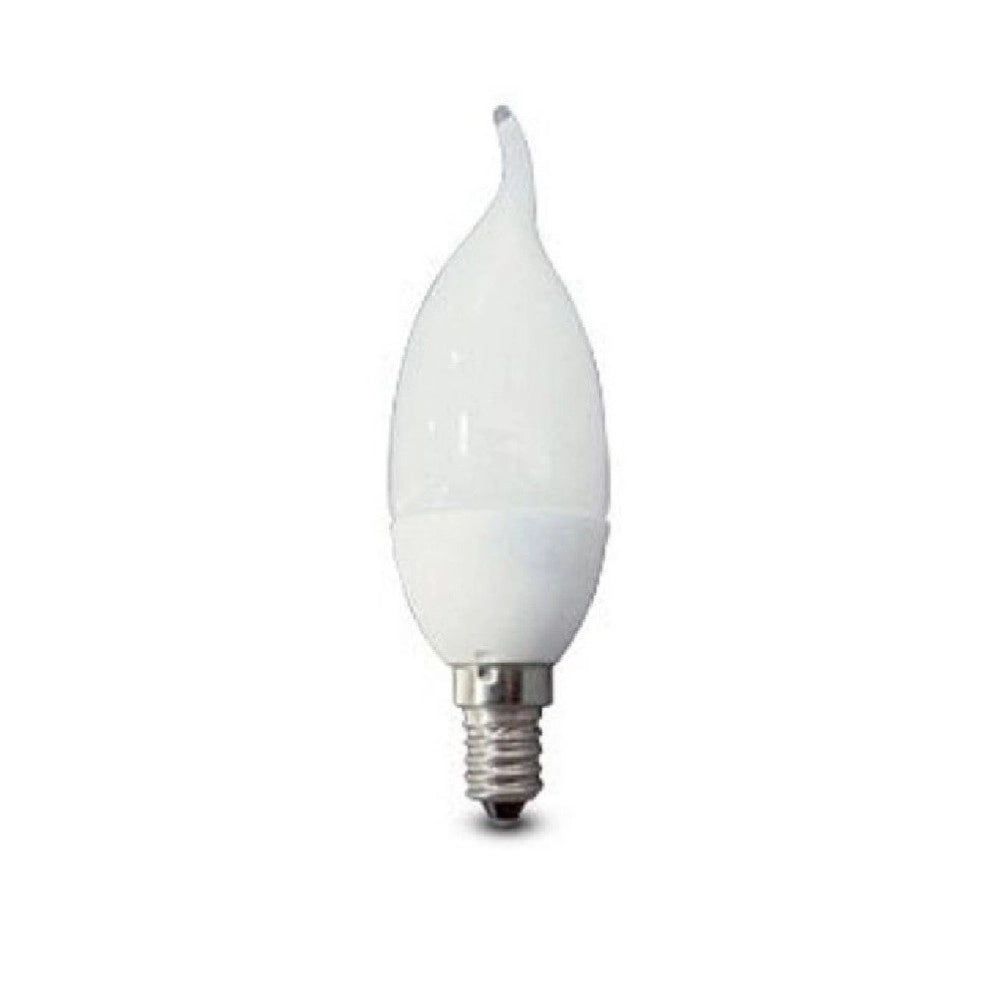 Trade Shop - Lampada Lampadina Led 4w Watt E14 Luce Bianca Calda Fredda Fiamma In Ceramica - -bianco Freddo      -