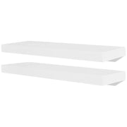 2 pz Mensole a Muro | Scaffale Parete | Ripiano a parete Bianche in MDF per Libri/DVD