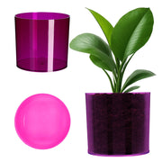 Vaso da fiori rotondo KADAX in plastica, 12,5 cm, viola