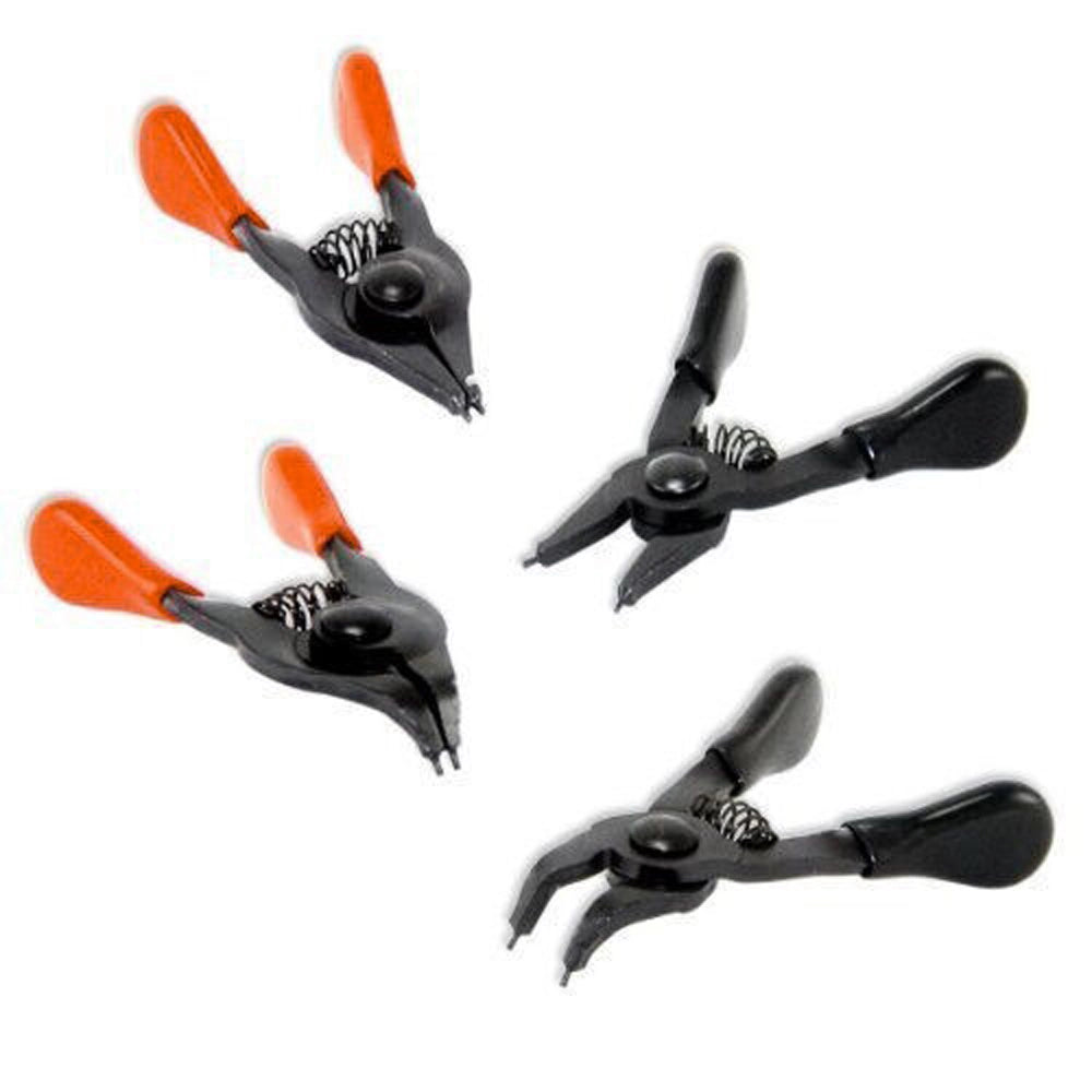 SET 4 PZ MINI PINZE PER ANELLI ELASTICI SEEGER ESTERNI E INTERNI L.75mm CONDOR