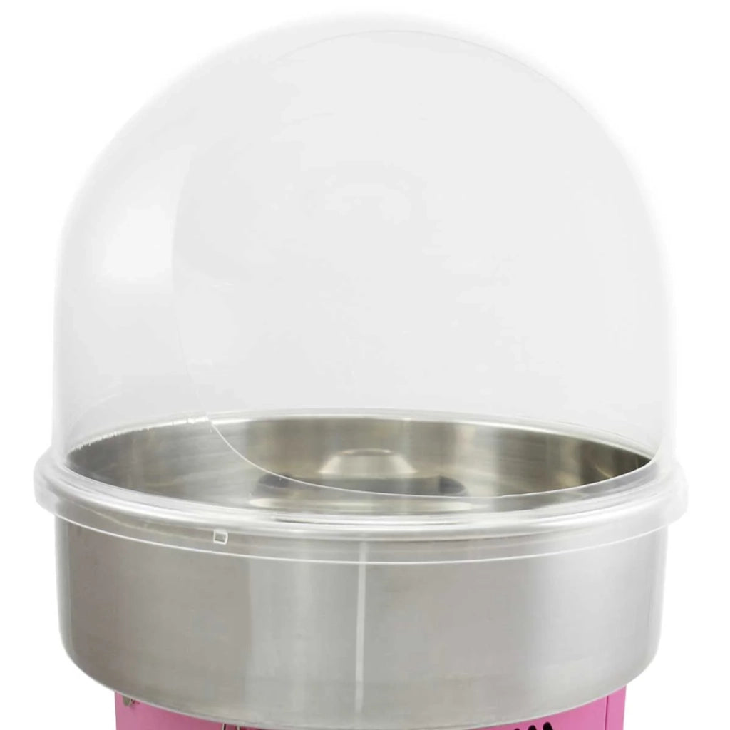 Macchina Zucchero Filato con Cupola 50 cm Rosa + 600 Stecche
