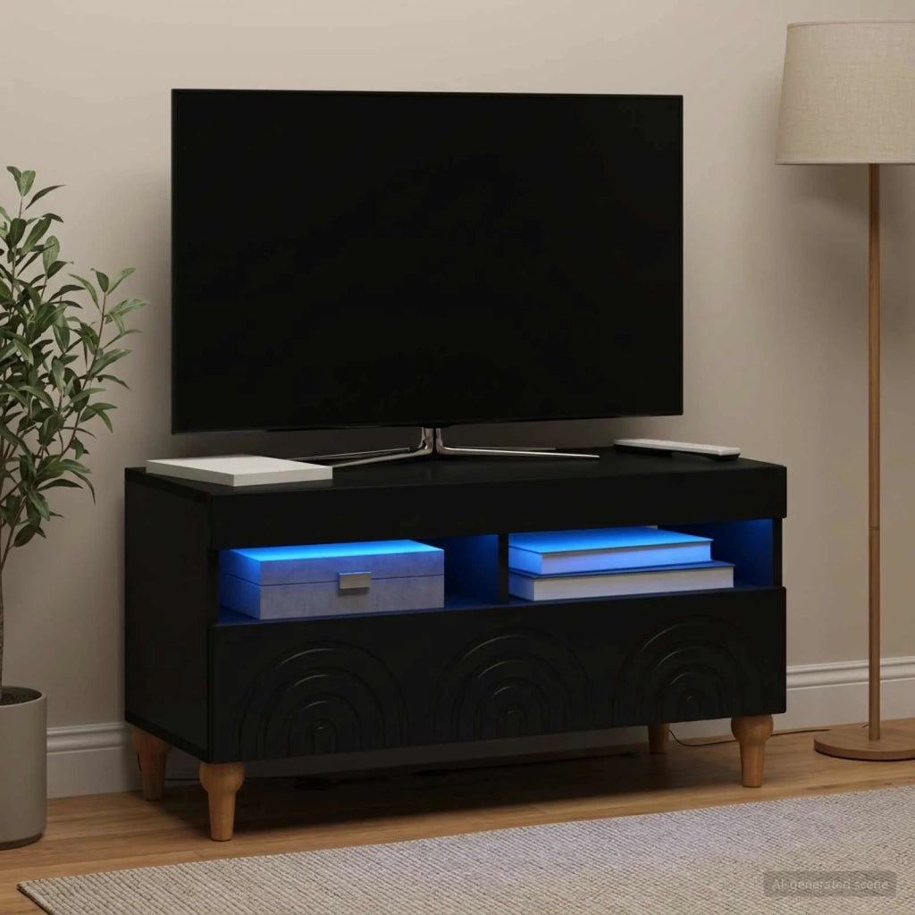 Mobile TV LED Nero Legno ingegnerizzato 896336